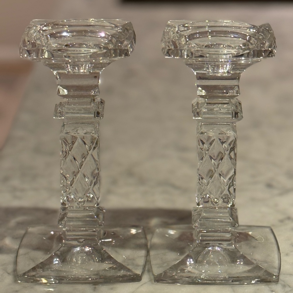 Waterford Elegant Crystal Candle Holders
